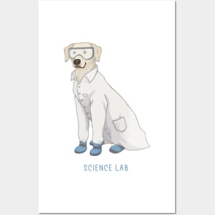 Science lab, lab dog, science dog Posters and Art